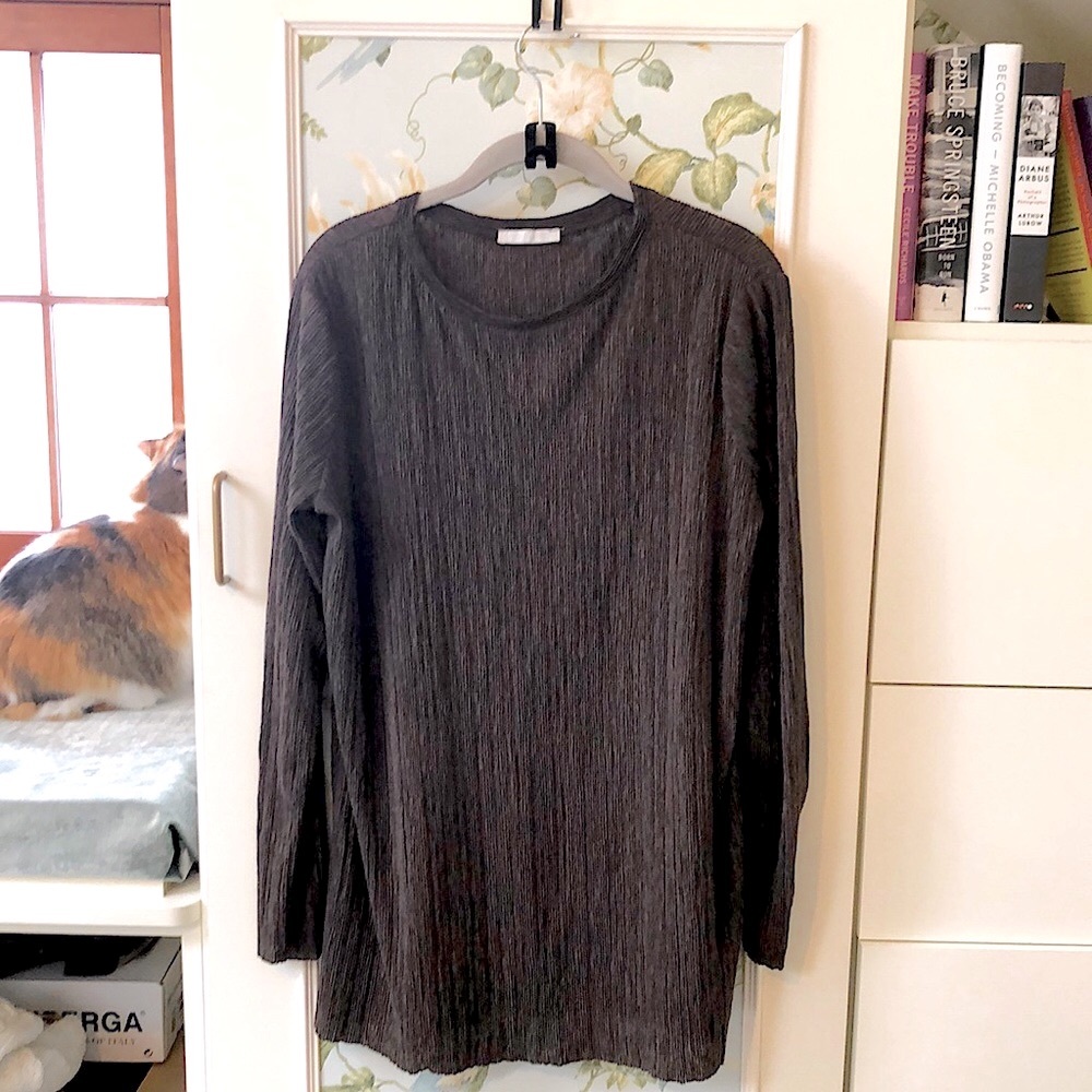 Chocolate brown long sleeve tunic